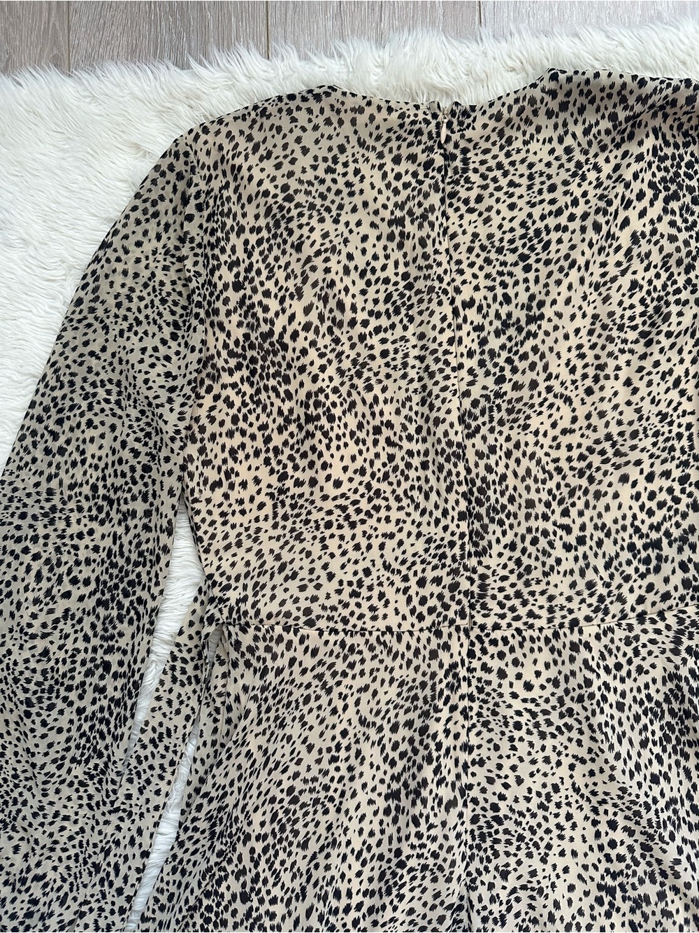 Baltic Born Dress Cha Cha Print Maxi Leopard Cheetah Long Sleeve V-neck Sz M - Picture 7 of 15